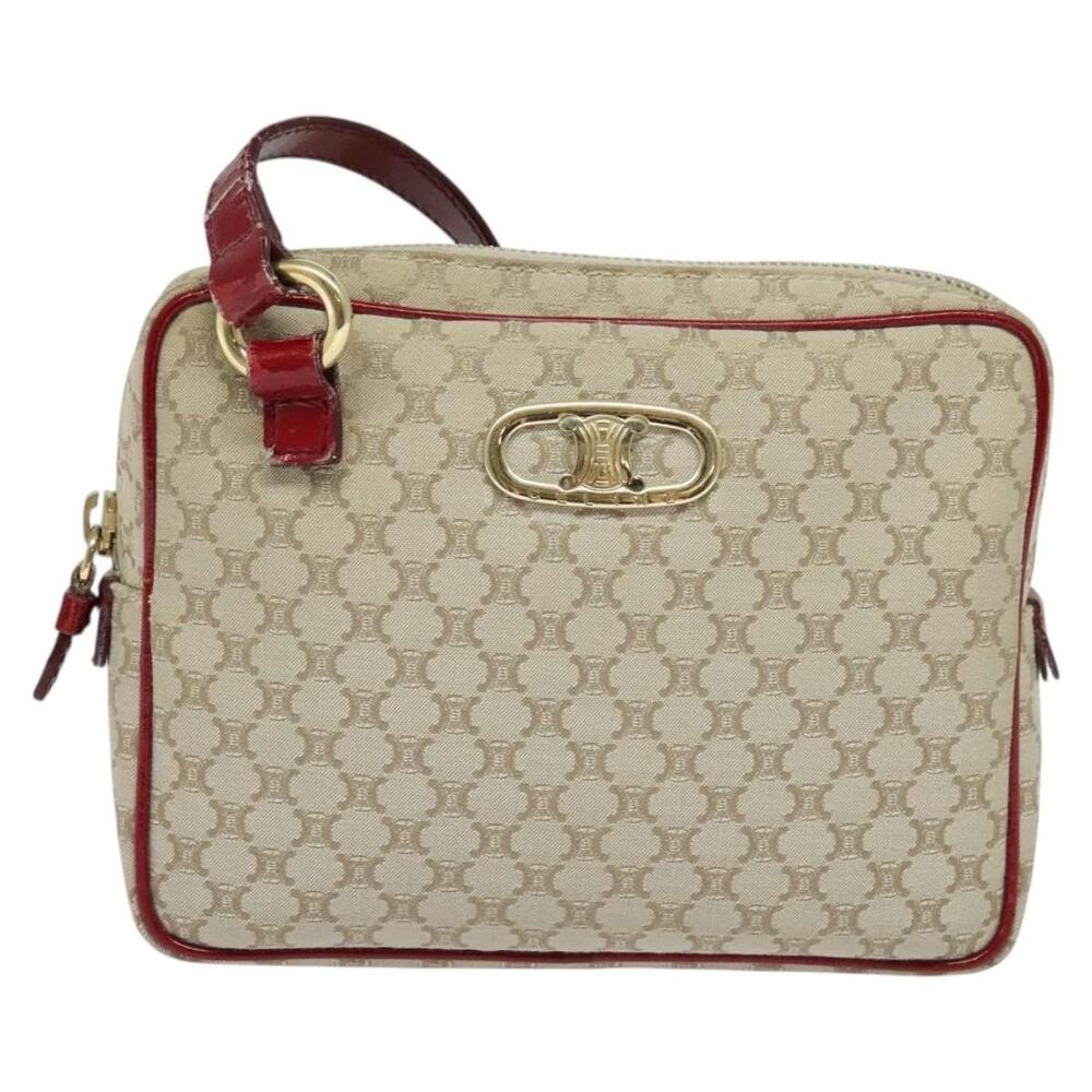 Celine Macadam Shoulder Bag Beige